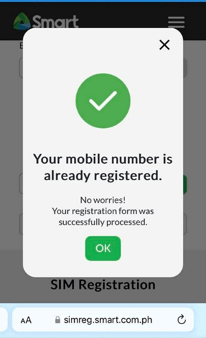 how to check smart number sim card